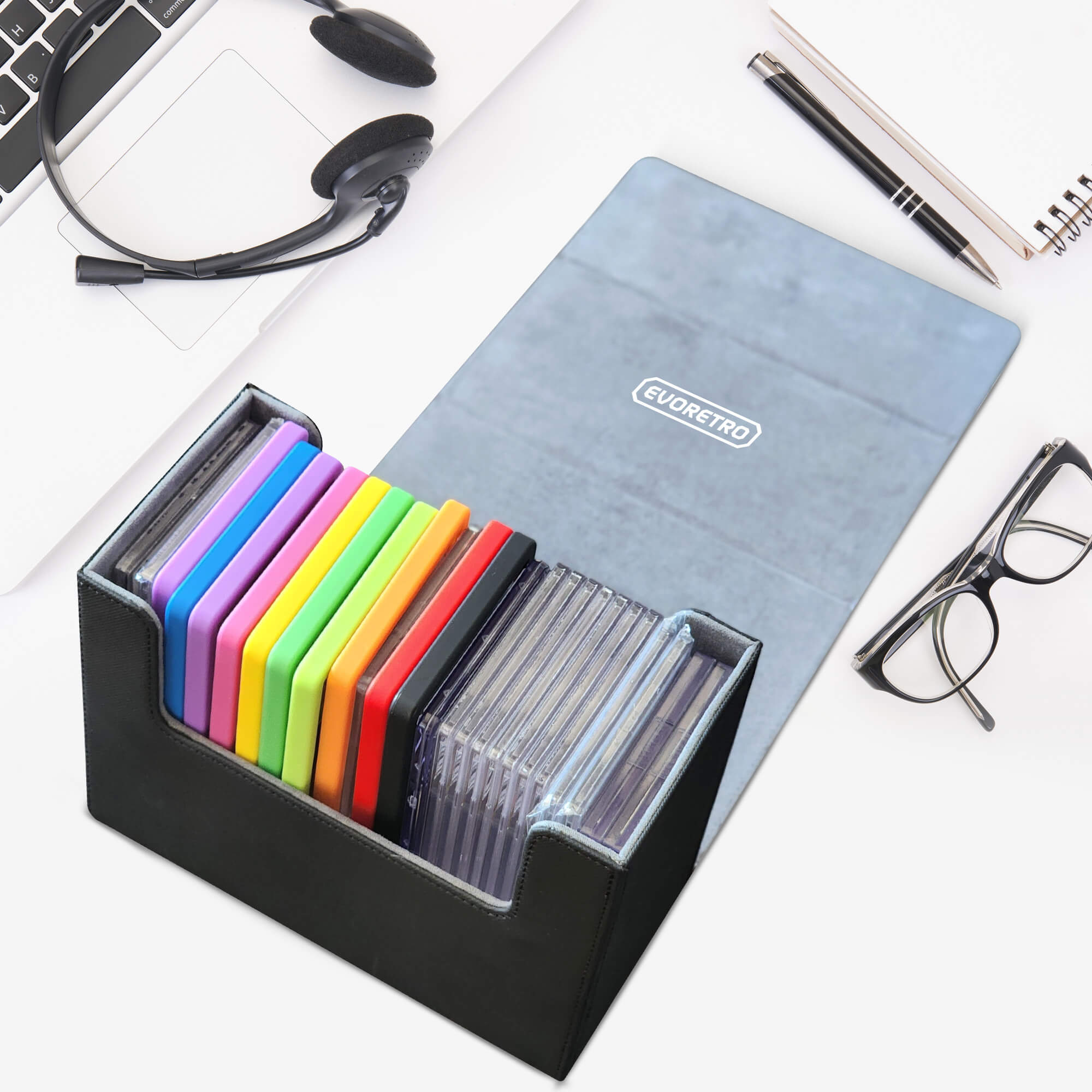 EVORETRO Magnetic Graded Card Deck Storage for 30 Graded Card