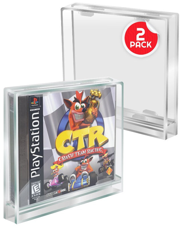 EVORETRO Video Game Acrylic Case for PlayStation Single-CD PS1