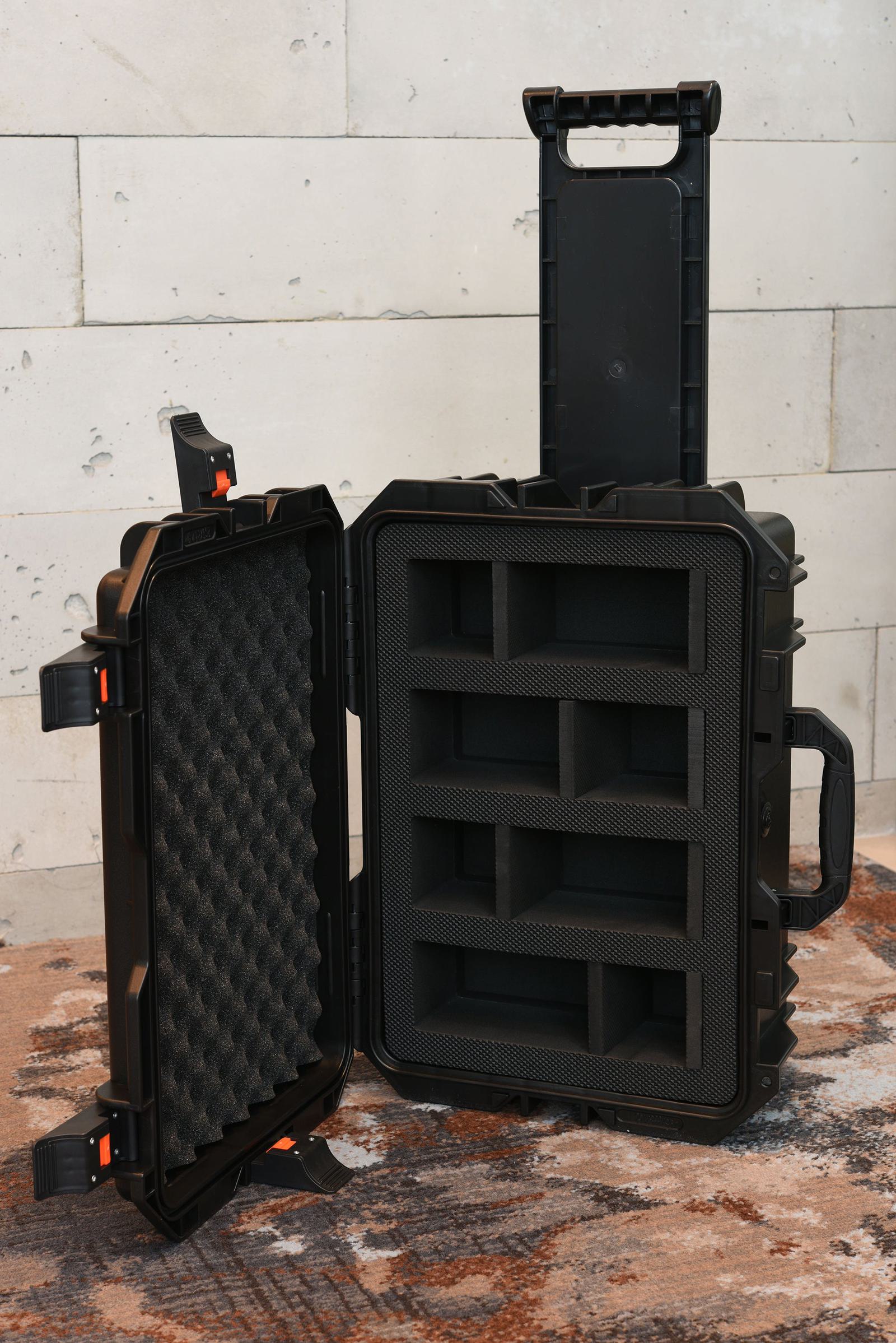 EVORETRO Travel Roller Case for Graded Cards – 4-Row Heavy-Duty Build