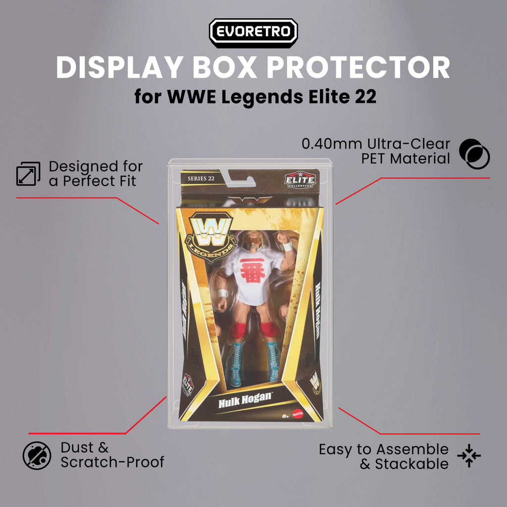 Mattel WWE Legends Series 22 EVORETRO PET Protectors (0.40 mm, 10-Pack)