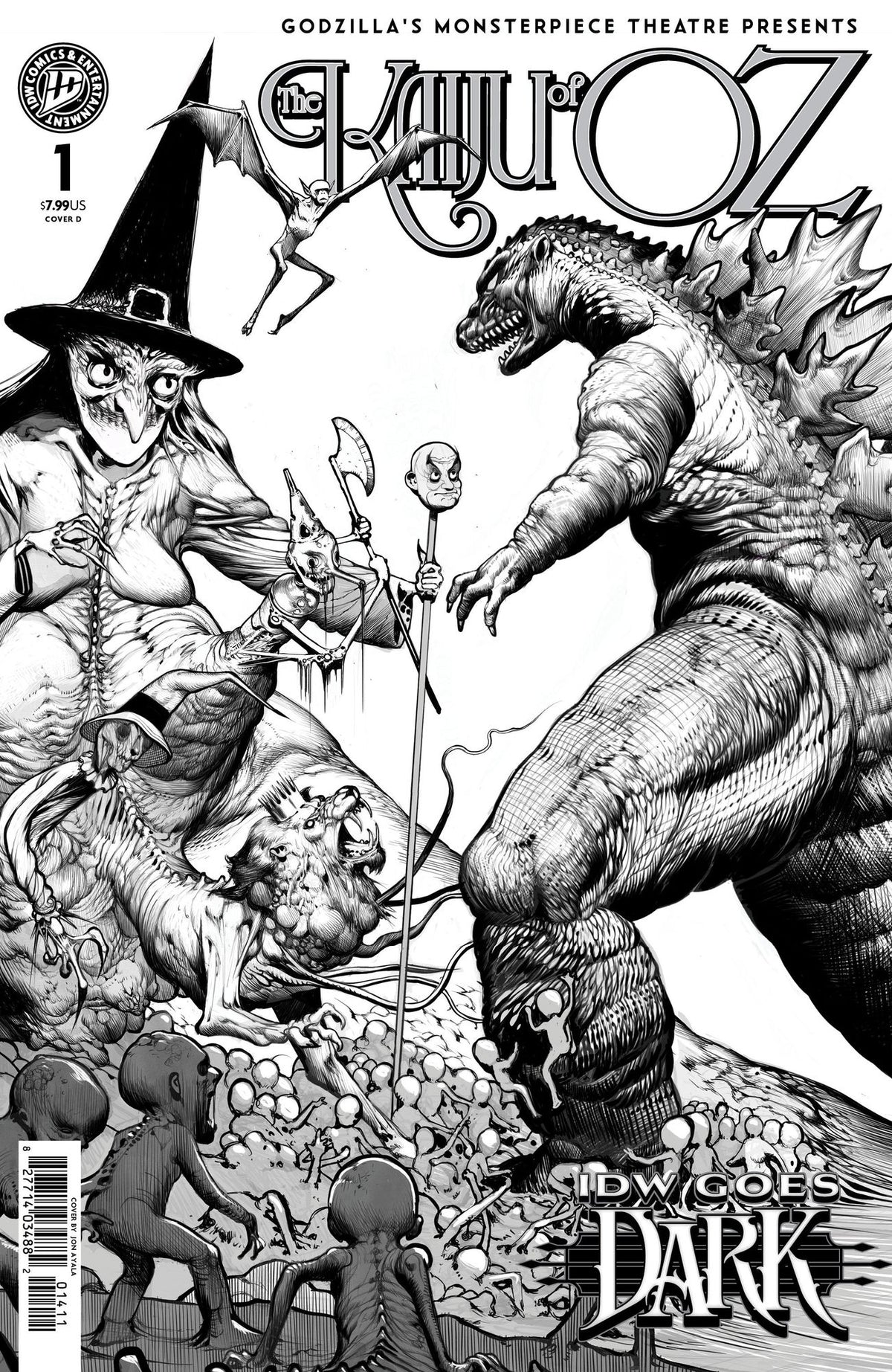Godzillas Monsterpiece Theatre Presents: The Kaiju Of Oz Variant D (Ayala IDW Goes Dark Variant)