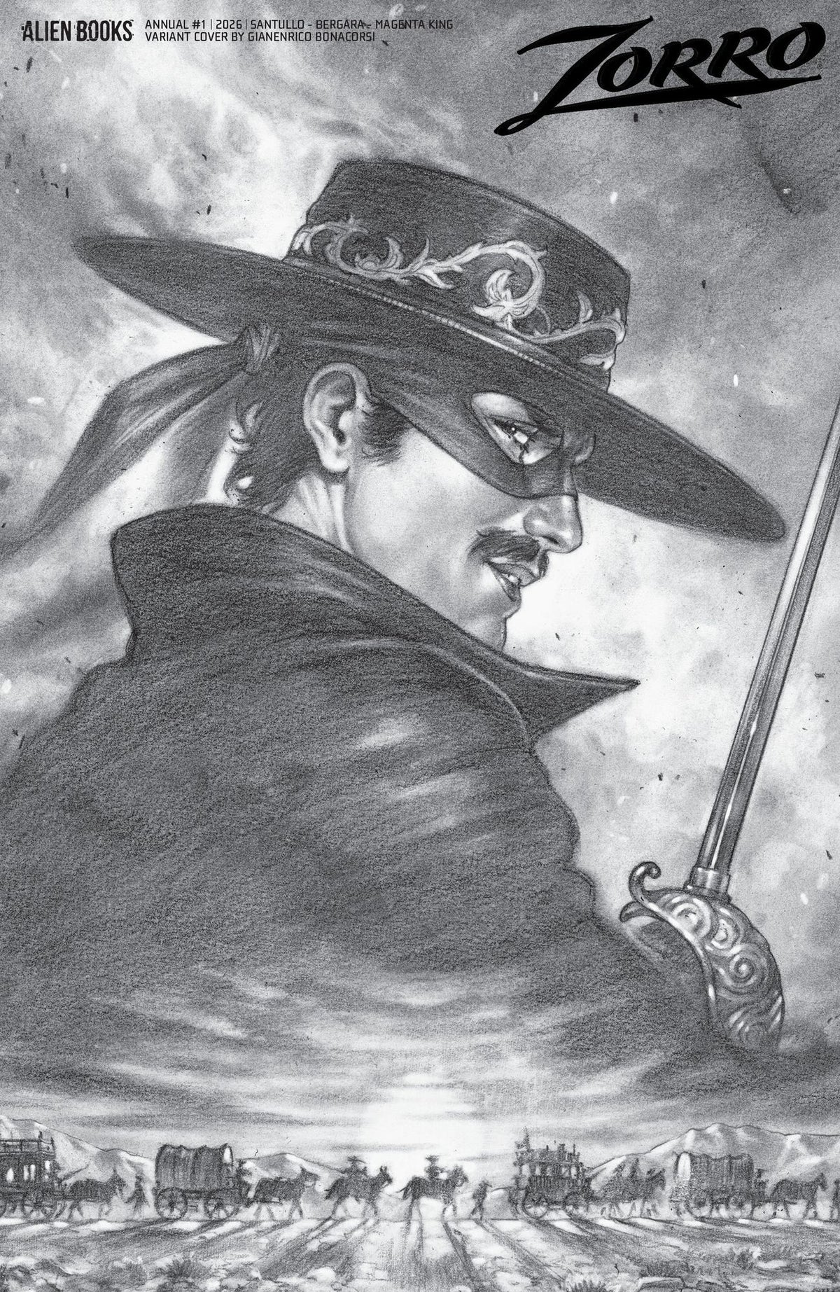 Zorro Annual #1 Variant D (Bonacorsi B&W)