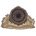Dune 3 Sand Worm Enamel Keychain