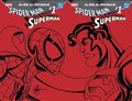 DF Marvel DC Spider-Man Superman #1 Red Blank Variant Two Cover Set Signed And Remarked By Ken Haeser With A Spider-Man Vs Superman Sketch