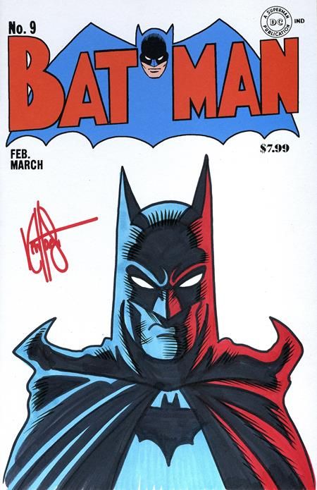 DF Batman #9 Facsimile Edition Blank Variant Signed And Remarked By Ken Haeser With A Batman Sketch