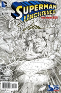DF Superman Unchained #6 Ultra-Rare Black And White Variant Elite Gold Signature Series Signed By Jim Lee