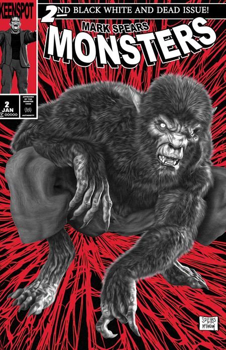 Mark Spears Monsters #2 4th Ptg Black White & Dead Edition CVR C Mark Spears Spider Man #1 Homage Var