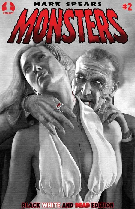 Mark Spears Monsters #2 4th Ptg Black White & Dead Edition CVR A Mark Spears Last Embrace