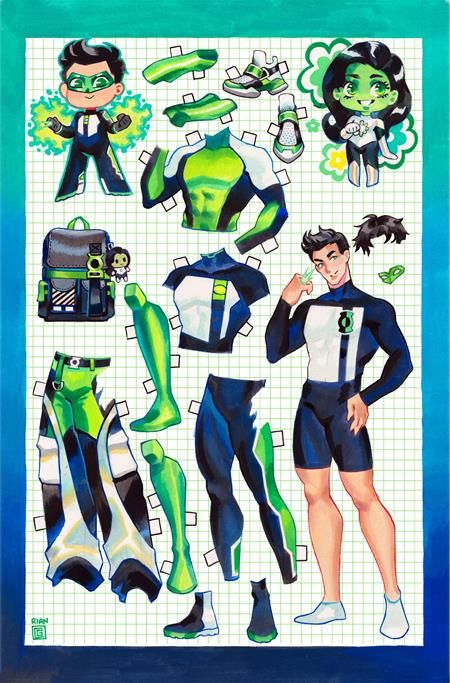 Green Lantern Corps #24 CVR C Rian Gonzales Paper Doll Card Stock Var (Green Lantern First Light)
